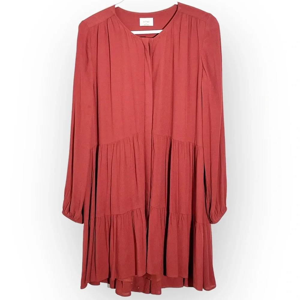 New Wilfred by Aritzia Barossa Dress in Carmine Red size XS - Picture 2 of 6